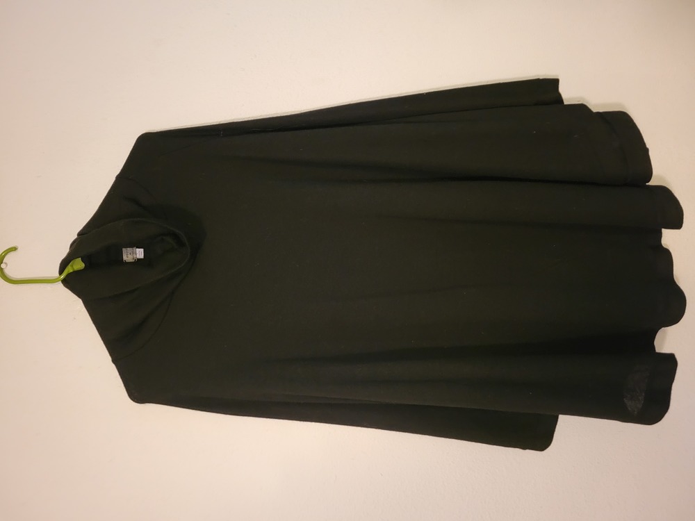 Black turtleneck poncho
